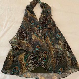 Haute Hippie Peacock Halter XS